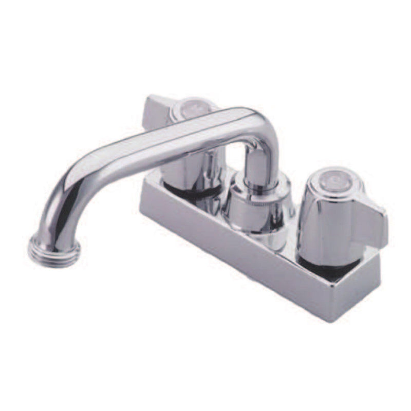 Traditional Double-Handle 2-Hole Deck Mount Laundry Faucet