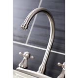 Metropolitan Two-Handle 4-Hole 8" Centerset Kitchen Faucet with Side Sprayer