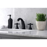 Metropolitan Two-Handle 3-Hole Deck Mount Widespread Bathroom Faucet with Pop-Up Drain