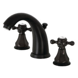 Metropolitan Two-Handle 3-Hole Deck Mount Widespread Bathroom Faucet with Pop-Up Drain