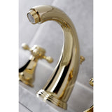 Metropolitan Two-Handle 3-Hole Deck Mount Widespread Bathroom Faucet with Pop-Up Drain