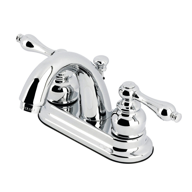 Restoration Double-Handle 3-Hole Deck Mount 4-Inch Centerset Bathroom Faucet with Pop-Up Drain
