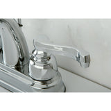 Vintage Two-Handle 3-Hole Deck Mount 4" Centerset Bathroom Faucet with Plastic Pop-Up