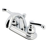 Vintage Two-Handle 3-Hole Deck Mount 4" Centerset Bathroom Faucet with Plastic Pop-Up