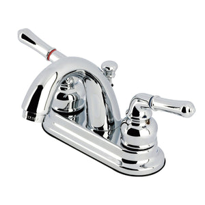 Naples Two-Handle 3-Hole Deck Mount 4" Centerset Bathroom Faucet with Plastic Pop-Up