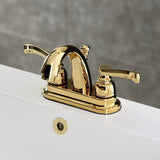Royale Double-Handle 3-Hole Deck Mount 4-Inch Centerset Bathroom Faucet with Pop-Up Drain
