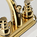 Royale Double-Handle 3-Hole Deck Mount 4-Inch Centerset Bathroom Faucet with Pop-Up Drain