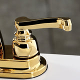 Royale Double-Handle 3-Hole Deck Mount 4-Inch Centerset Bathroom Faucet with Pop-Up Drain