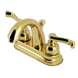 Vintage Two-Handle 3-Hole Deck Mount 4" Centerset Bathroom Faucet with Plastic Pop-Up