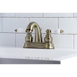 Restoration Two-Handle 3-Hole Deck Mount 4" Centerset Bathroom Faucet