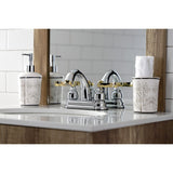 Royale Double-Handle 3-Hole Deck Mount 4-Inch Centerset Bathroom Faucet with Pop-Up Drain