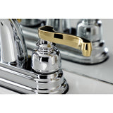 Royale Double-Handle 3-Hole Deck Mount 4-Inch Centerset Bathroom Faucet with Pop-Up Drain