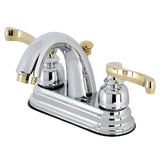 Vintage Two-Handle 3-Hole Deck Mount 4" Centerset Bathroom Faucet with Plastic Pop-Up