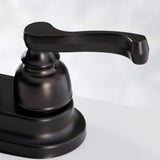 Royale Double-Handle 3-Hole Deck Mount 4-Inch Centerset Bathroom Faucet with Pop-Up Drain
