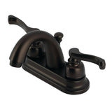 Royale Double-Handle 3-Hole Deck Mount 4-Inch Centerset Bathroom Faucet with Pop-Up Drain