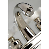 Restoration Double-Handle 3-Hole Deck Mount 4-Inch Centerset Bathroom Faucet with Pop-Up Drain