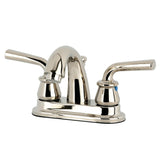 Restoration Double-Handle 3-Hole Deck Mount 4-Inch Centerset Bathroom Faucet with Pop-Up Drain