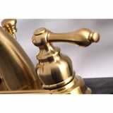 Restoration Double-Handle 3-Hole Deck Mount 4-Inch Centerset Bathroom Faucet with Pop-Up Drain