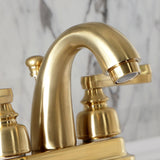 Royale Double-Handle 3-Hole Deck Mount 4-Inch Centerset Bathroom Faucet with Pop-Up Drain