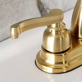 Royale Double-Handle 3-Hole Deck Mount 4-Inch Centerset Bathroom Faucet with Pop-Up Drain