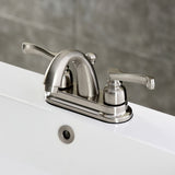 Royale Double-Handle 3-Hole Deck Mount 4-Inch Centerset Bathroom Faucet with Pop-Up Drain
