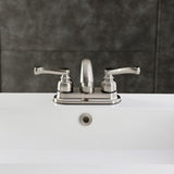 Royale Double-Handle 3-Hole Deck Mount 4-Inch Centerset Bathroom Faucet with Pop-Up Drain