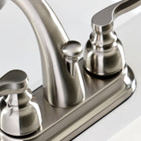 Royale Double-Handle 3-Hole Deck Mount 4-Inch Centerset Bathroom Faucet with Pop-Up Drain