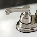 Royale Double-Handle 3-Hole Deck Mount 4-Inch Centerset Bathroom Faucet with Pop-Up Drain