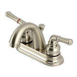 Naples Two-Handle 3-Hole Deck Mount 4" Centerset Bathroom Faucet with Plastic Pop-Up