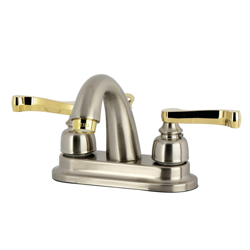 Royale Double-Handle 3-Hole Deck Mount 4-Inch Centerset Bathroom Faucet with Pop-Up Drain