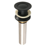 Complement Brass Push Pop-Up Bathroom Sink Drain with Overflow