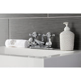 Metropolitan Double-Handle 3-Hole Deck Mount 4-Inch Centerset Bathroom Faucet with Pop-Up Drain