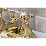 Metropolitan Double-Handle 3-Hole Deck Mount 4-Inch Centerset Bathroom Faucet with Pop-Up Drain