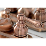 Restoration Double-Handle 3-Hole Deck Mount 4-Inch Centerset Bathroom Faucet with Pop-Up Drain