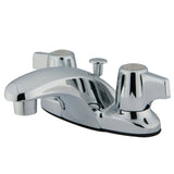 Magellan Double-Handle 3-Hole Deck Mount 4-Inch Centerset Bathroom Faucet with ABS Pop-Up Drain
