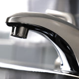 Restoration Double-Handle 3-Hole Deck Mount 4-Inch Centerset Bathroom Faucet with Brass Pop-Up