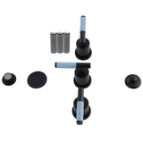 Verona Three-Handle Bidet Faucet with Knurled Handle and Brass Pop-Up