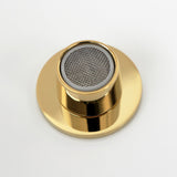 Verona Three-Handle Bidet Faucet with Knurled Handle and Brass Pop-Up