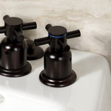Concord Three-Handle Deck Mount Vertical Spray Bidet Faucet with Brass Pop-Up