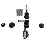 Verona Three-Handle Bidet Faucet with Knurled Handle and Brass Pop-Up