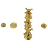 Concord Three-Handle Deck Mount Vertical Spray Bidet Faucet with Brass Pop-Up