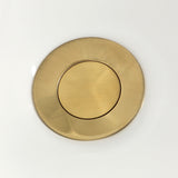 Convergent Three-Handle Deck Mount Bidet Faucet with Knurled Handle and Brass Pop-Up