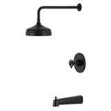 Wendell Knurled Single-Handle Pressure Balanced Tub and Shower Faucet