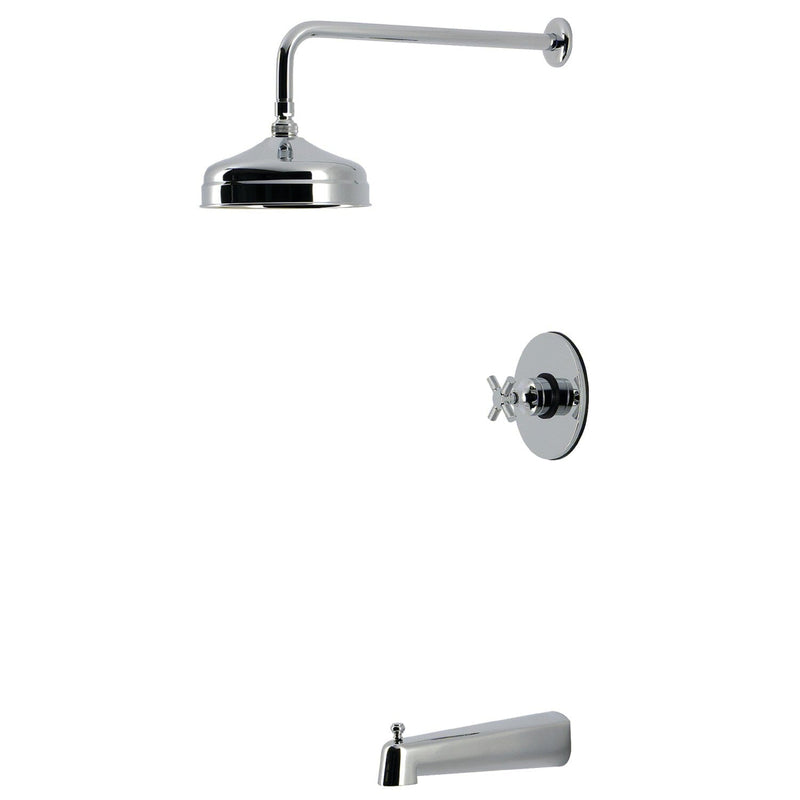 Convergent Knurled Single-Handle Pressure Balanced Tub and Shower Faucet