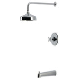 Convergent Knurled Single-Handle Pressure Balanced Tub and Shower Faucet