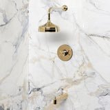 Convergent Knurled Single-Handle Pressure Balanced Tub and Shower Faucet