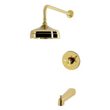 Convergent Knurled Single-Handle Pressure Balanced Tub and Shower Faucet