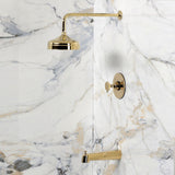Wendell Knurled Single-Handle Pressure Balanced Tub and Shower Faucet