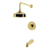 Wendell Knurled Single-Handle Pressure Balanced Tub and Shower Faucet