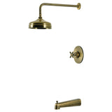 Convergent Knurled Single-Handle Pressure Balanced Tub and Shower Faucet
